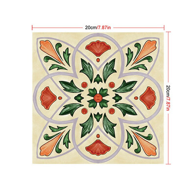 

5pcs Anti-slip Floor Stickers Bedroom Wall Stickers Bohemian 3D Waterproof Bathroom Tile Stickers for Decoration Renovation