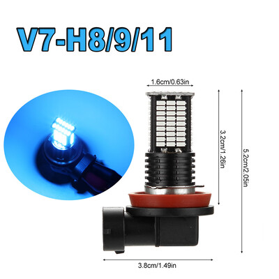 

2x Lamps IP68 Bulbs 12V-24V Car LED Fog Lights 8000K 3200LM For BMW Ford Parts