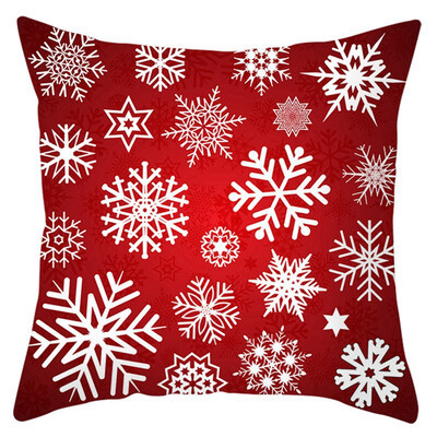 

45x45cm Christmas Red Pillowcase Soft Peach Velvet Decorative Printed Pillowcase With Zipper Poszewki Na Poduszki Kissenbezug