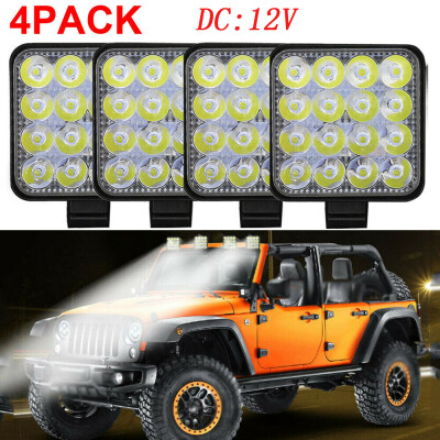 

4Pack 48W 16LED Work Light Flood Beam Bar Car SUV ATV Off-Road Driving Fog Lamps