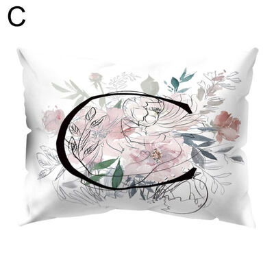

Vintage Flower Letter Throw Pillow Protector Case Cushion Cover Bedding Articles