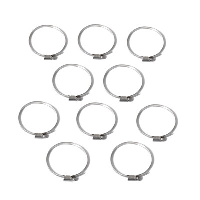 

10PCSSet High Quality Adjustable 70-90MM Stainless Steel Drive Hose Clamp Fuel Line Worm Clips Car Accessories