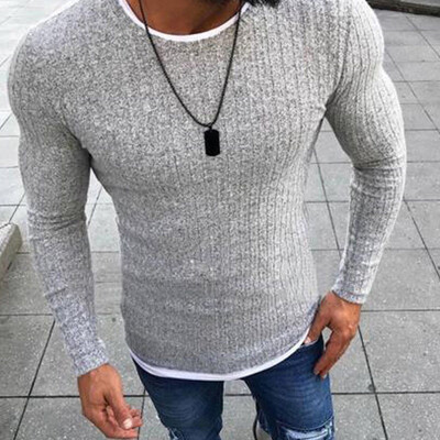 

Winter Men Fashion Warm Slim Fit Round Neck Pullover Sweater Tops