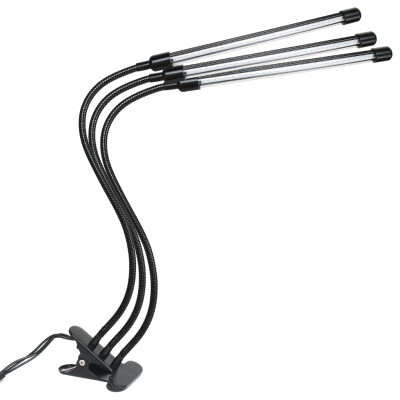 

3 Head 45W LED Timing Clip Growing Lights Adjustable Gooseneck Indoor Greenhouse Gardening Plants Growth Lamp