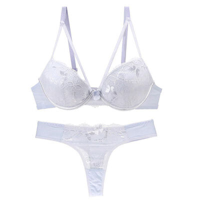 

2018 Fashion Lace Sexy Luxury Underwear Lingerie Brand Women Strappy Bra Set Thong Hollow Transparent Comfy Underwear