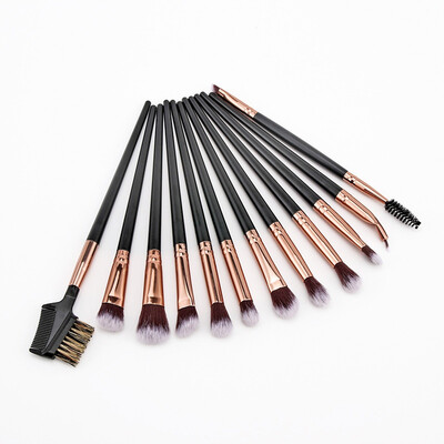

12pcs Eye Makeup Brushes Set Eyeshadow&Eyebrow Comb Fan Brush Eyelash Brush Kits