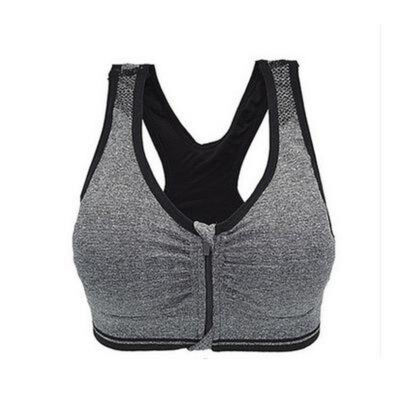 

2019 HOT Bras Sports BH Bra Front Zipper Top SEXY Women Fitness Push up Gym Running Shockproof Workout Fast Dry Vest 3XL