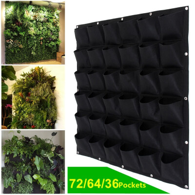 

718366472 Pockets Vertical Greening Hang Wall Garden Seedling Grow Bag Planting Flower Planter Bags