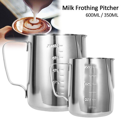 

600350ml Stainless Steel Milk Foam Jug Coffee Mug Craft Coffee Mug Milk Coffee Milk Foam Pot