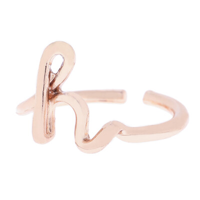 

Rose Gold A-Z 26 Letters Initial Name Rings Women Men Weeding Bride Jewelry