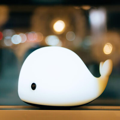 

Dolphin colorful silicone lamp Wangcai pat light usb whale led bedroom night light charging atmosphere induction table lamp