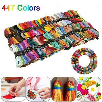 

New 120447Colors Cotton Knitting Cross Stitch Thread Pattern Kit Chart Embroidery Floss Sewing Skeins