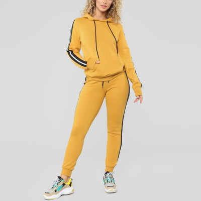 

Tailored European And American Fleece Womens Fashion Casual Sports Suit Two-Piece