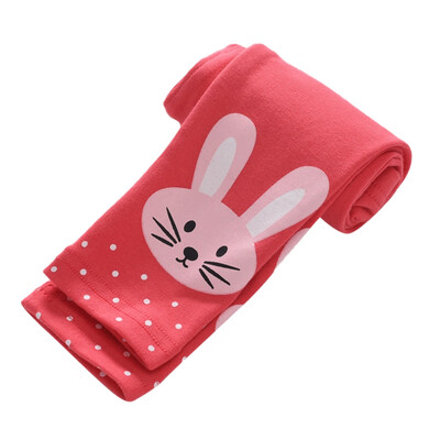 

Autumn Newborn Baby Girls Pants Cotton Leggings Elastic Waist Cartoon Rabbit Design Toddler Bottom 2019