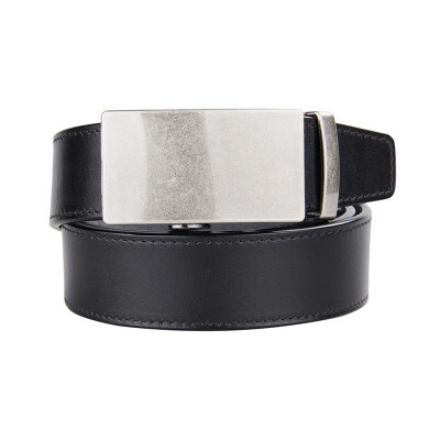 

BPSTAR Mens Automatic Buckle Genuine Leather Mens Ratchet Holeless Belt Business High Quality Mens Real Belt for Pants