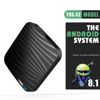 

T95X2 Android 81 TV Box Amlogic S905X2 Quad Core 4GB DDR4 32GB Smart UHD 4K Set Top Box VP9 H265 24G WiFi 100M LAN HD Media P