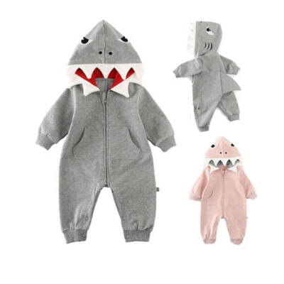

Kid Boy Girl Shark Romper Bodysuit Jumpsuit Playsuit Outfits Clothes Costume