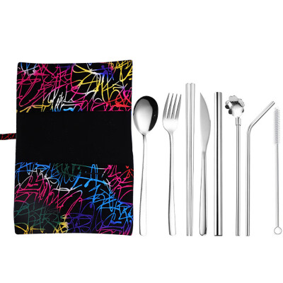 

Toponeto Set Stainless Steel Upscale Dinnerware Flatware Cutlery Fork Spoon Teaspoon 9PC