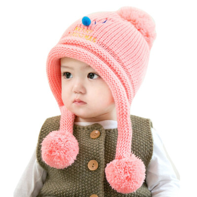 

Cute Baby Winter Hat Warm Infant Beanie Cap For Children Boys Girls Animal Kids Crochet Knitted Hat With Ball