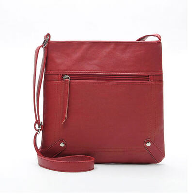 

Women Solid Color Zipper Shoulder Bag Purse Handbag Messenger Cross Body Satchel