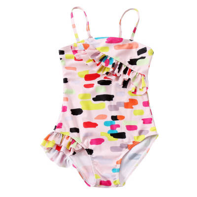 

Baby girl one-piece swimsuit flower animal swimsuit halter swimsuit