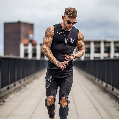 

Toponeto Spring&Summer Mens Leisure Printed Sleeveless O-neck vest Tops