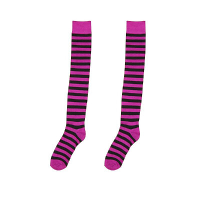 

Striped Stocking Socks Polyester Over-the-Knee Thigh Socks for Women with