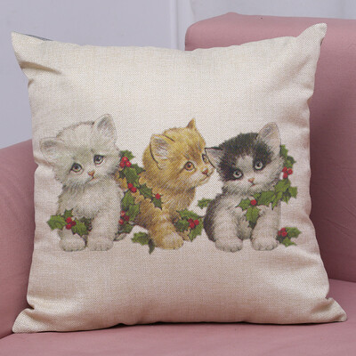 

Tailored New Christmas Cotton Linen Pillow Case Sofa Cushion Cover Home Decor