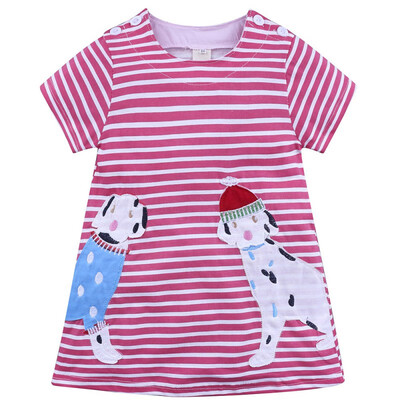 

Baby Girls Summer Dresses Princess Dress Kids Clothes Striped Dresses Girls Costume Cotton Children Party Vestidos A4