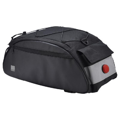 

10L Bike Rack Bag Waterproof Cycling Bike Rear Seat Cargo Bag Bike Trunk Pack Shoulder Carry Bag with Taillight