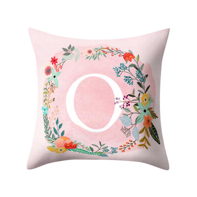 

〖Follure〗English Alphabet Pillow Print Cushion Flower Pillowcase Cover Room Decoration