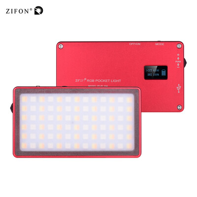 

ZIFON RGB Pocket LED Video Light Panel Camera Fill Light Dimmable 2500K-7000K Color Temperature RA97 360 Colors 7 Special Effect