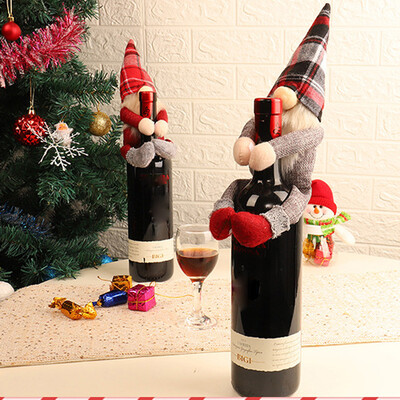 

Gobestart Christmas Decorations Sweater Bottles Sets Clothes Bottle Dress Up