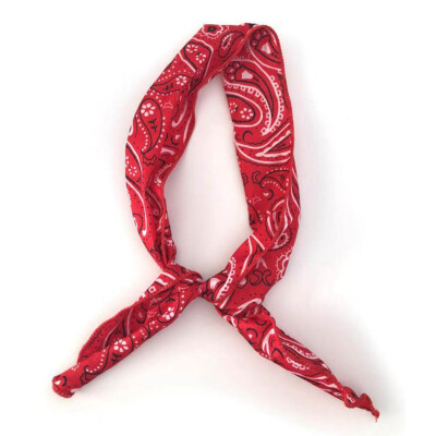 

Women Girl Retro Boho Hip Hop Paisley Bandana Hair Band Wire Bow Headband Scarf