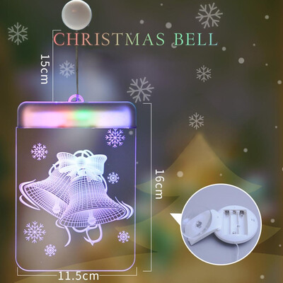 

Gobestart Decorative Christmas Lantern LED Battery Light Bell Deer Light String Acrylic