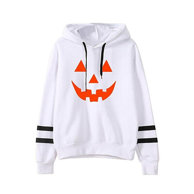 

Women Plus Velvet Pullover sweatshirt Halloween Pumpkin Print Long Sleeve Casual Warm Winter Autumn Loose Tops bts hoodies