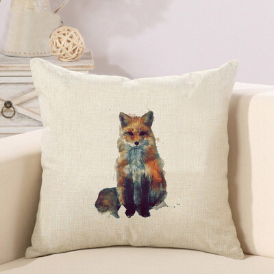 

Fox Cartoon Pillowcase Pillow Cover Cotton Home Linen Cushion Cover