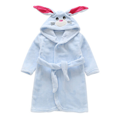 

Kids Toddler Hooded Robe Cartoon Bathrobe Baby Robe Pajamas Boys Girls Flannel Sleepwear Autumn Winter1- 7Y