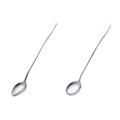 

5pcs PointedRound Head Long Handles Stainless Steel Coffee Spoon Dessert Scoop Kitchen Accessory Tools