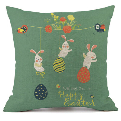 

〖Follure〗Easter Sofa Bed Home Decoration Festival Pillow Case Cushion Cover