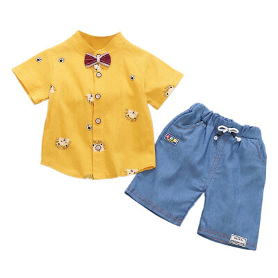 

Hot sale 2019 Summer Style Children Clothing Sets Baby Boys ShirtsShorts Pants Sports Suit Kids Clothes