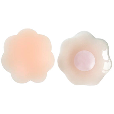 

Women Reusable Adhesive Nipple Covers Seamless Invisible Silicone Covers Waterproof Breast Petal Nipple Pads