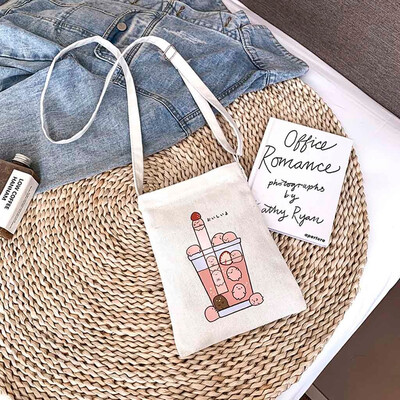 

Tailored Women Funny Canvas Bag Student Shoulder Bag Girls Fashion Casual Crossbody Bag