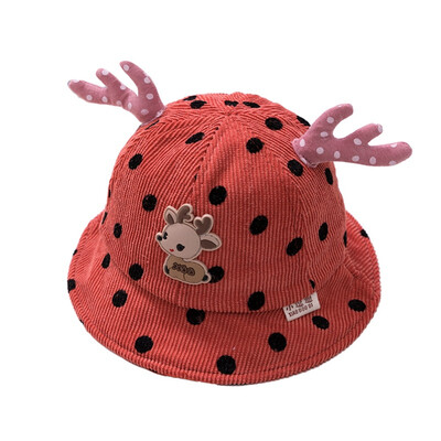 

Baby Cap Polka Dot Cartoon Printing Hat Kid Toddler Cute Bucket Cap Infant Gift