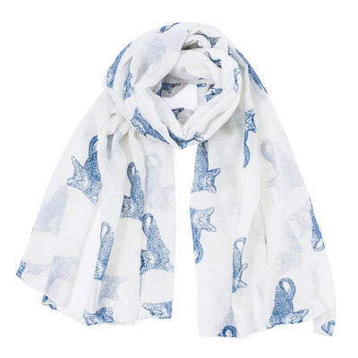 

Gobestart Winter Women Lady Warm Fashion Cartoon Cat Pattern Cute Scarf Wrap Shawl