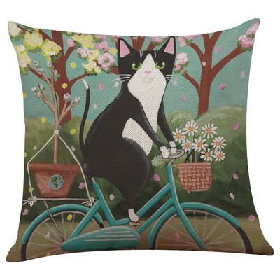 

〖Follure〗Cute Cat Sofa Bed Home Decoration Festival Pillow Case Cushion Cover