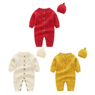 

Newborn Infant Baby Boys Girls Sweaters Romper Bodysuit Jumpsuit Outfits Clothes