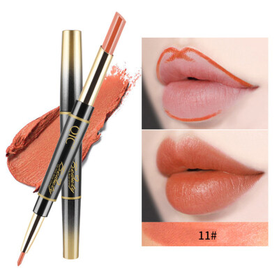 

2 in 1 Makeup Lipstick Lip Liner Pencil Waterproof Long Lasting Beauty Matte Pen