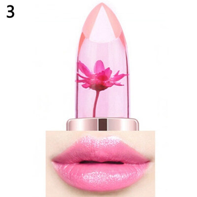 

Fashion Women Jelly Flower Lipstick Color Changeable Long Lasting Cosmetic Tool