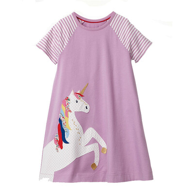 

Vestidos Girls Summer Dress 2018 Brand Animal Unicorn Princess Dress Children Costume for Kids Clothes Flamingo Baby Dress 1-6T